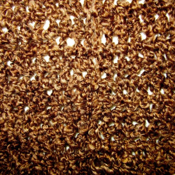 Chunky Brown Scarf 112x5 Stripe Men or Women Handmade Crochet Knit Winter NWT - Picture 4 of 6